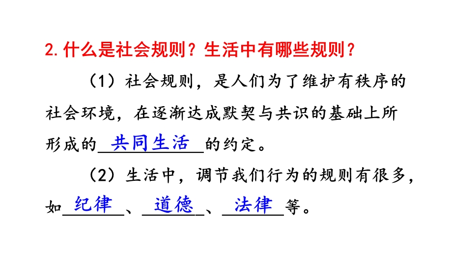 人教部编版八年级道德与法治上册《第三课社会生活离不开规则(全部)》课件.ppt_第3页