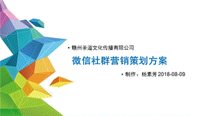 微信社群营销策划方案ppt课件.pptx