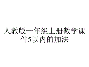 人教版一年级上册数学课件5以内的加法.ppt