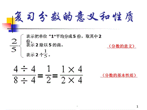 人教课标五下《分数的意义和性质》复习课课件.ppt