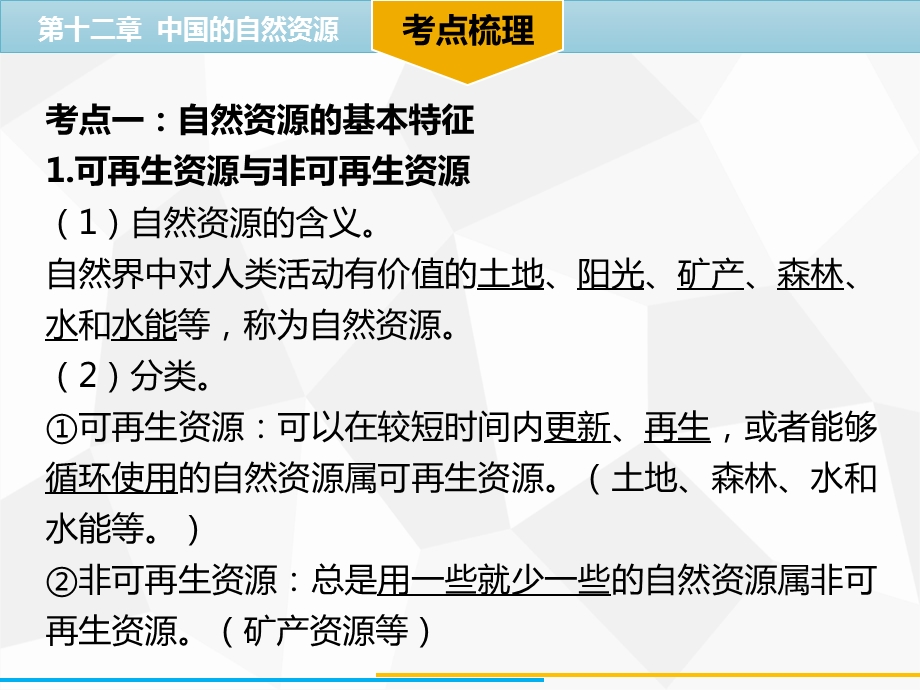 人教版中考地理复习中国的自然资源(共74张)精选中考真题课件.ppt_第1页