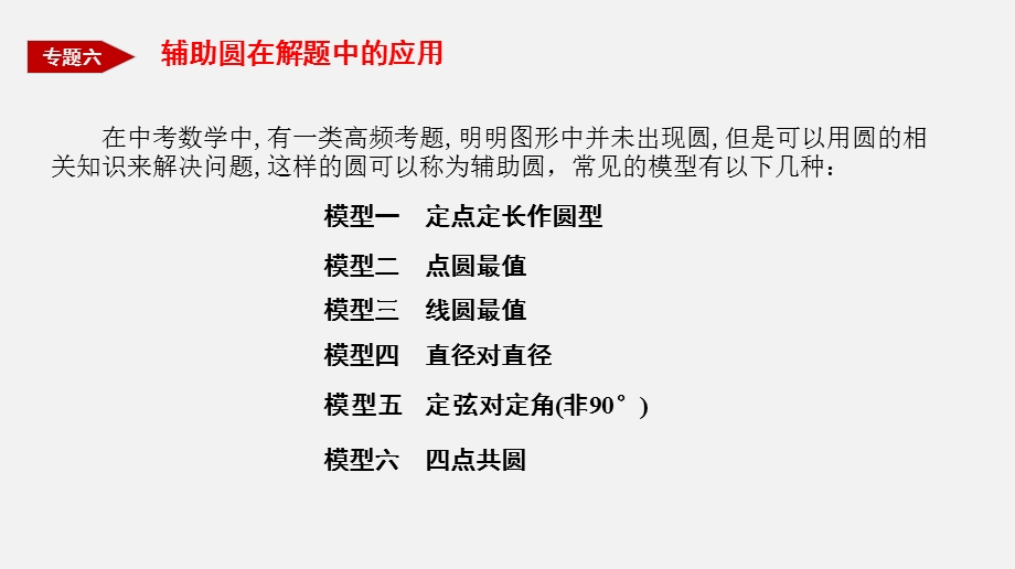 2020年中考数学专题突破6辅助圆在解题中的应用ppt课件.pptx_第1页