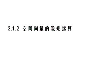 《空间向量的数乘运算》ppt课件.ppt