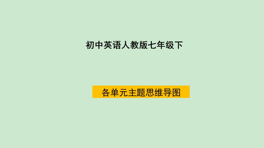 人教版七年级下英语各单元主题思维导图ppt课件.ppt_第1页