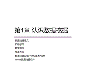 《数据挖掘导论》教材配套教学ppt——第1章认识数据挖掘课件.ppt