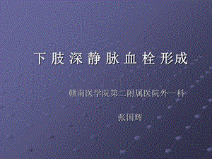 下肢深静脉血栓形ppt课件.ppt