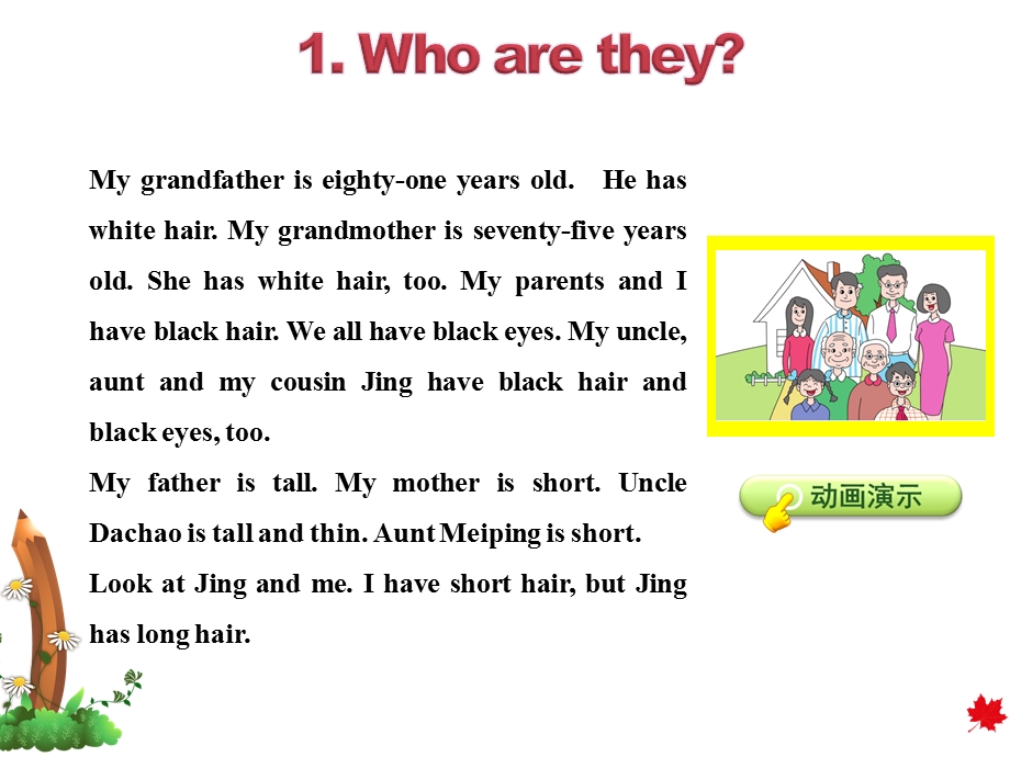 冀教版小学英语五5年级上册Unit1Lesson2WhatDoTheyLookLike授课课件.ppt_第3页