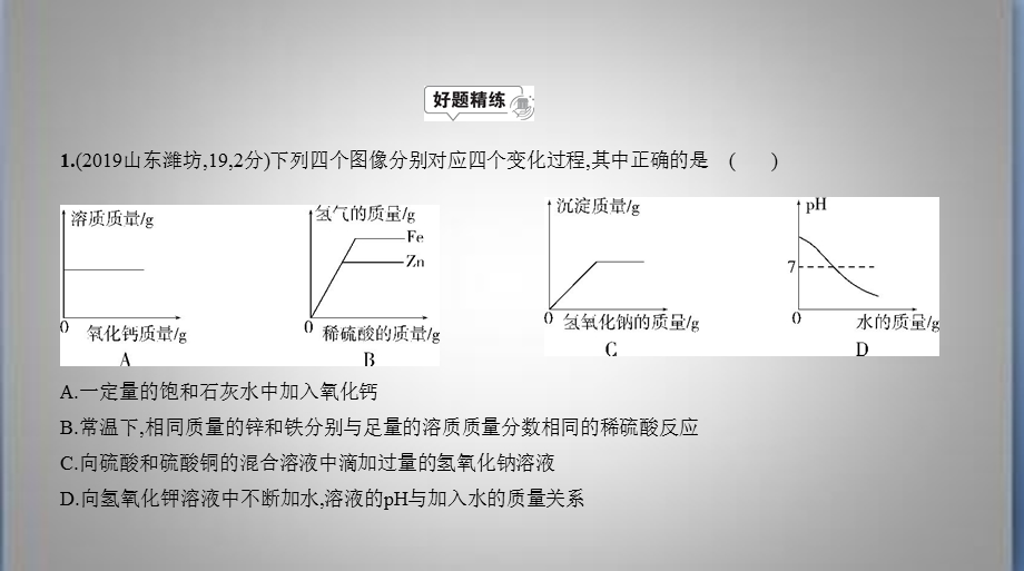 中考化学山东版18 专题十八 化学图表题ppt课件.pptx_第1页