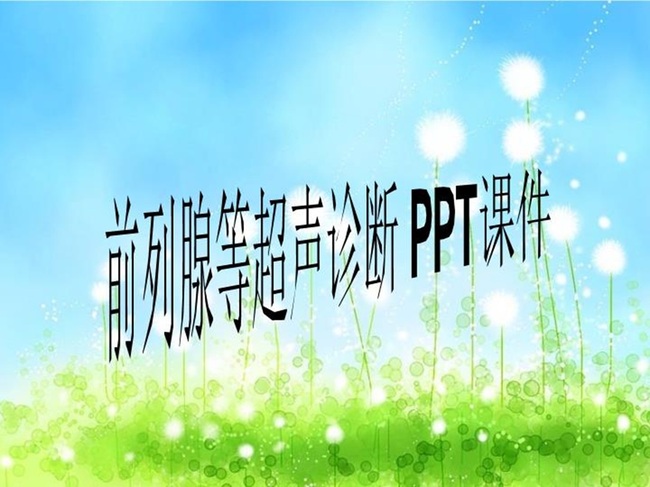 前列腺等超声诊断2021课件.ppt_第1页