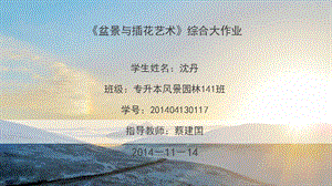 《盆景与插花艺术》手绘赏析 点评 平面图ppt课件.ppt