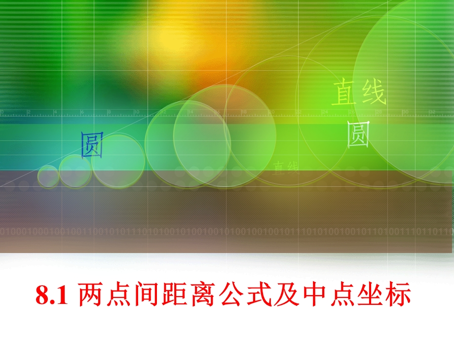 两点间距离公式和中点公式ppt课件.ppt_第1页