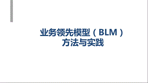 业务领先模型（BLM）方法与实践ppt课件.pptx