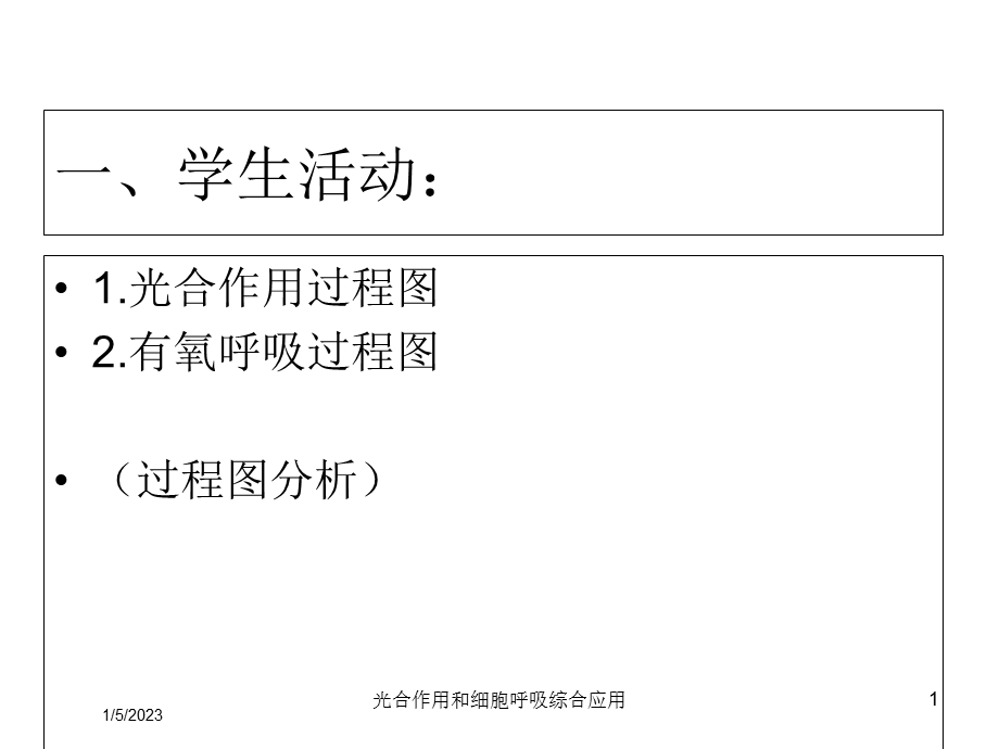 光合作用和细胞呼吸综合应用培训课件.ppt_第1页