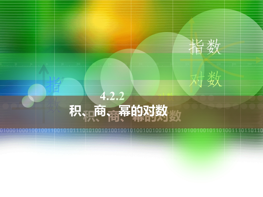 中职数学4.2.2积、商、幂的对数ppt课件.ppt_第1页