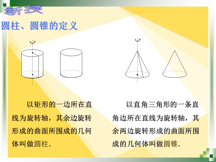 人教版中职数学9.4.4圆柱、圆锥(一)ppt课件.ppt_第3页