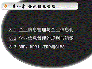 企业信息管理与企业信息化(稀缺)课件.ppt