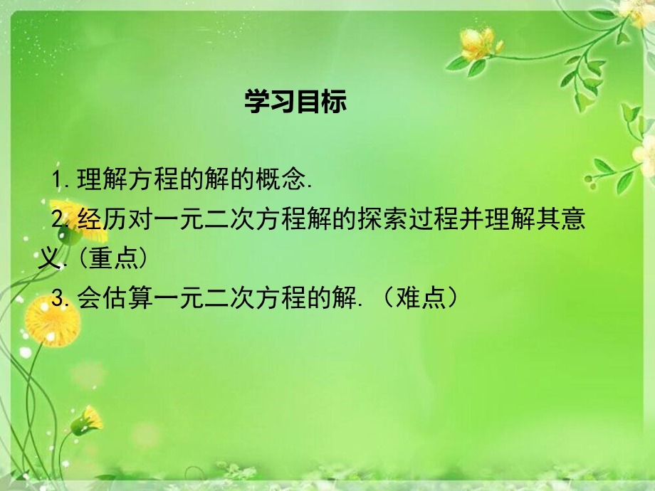 一元二次方程的解及其估算ppt课件.ppt_第3页