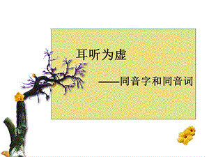 《耳听为虚同音字和同音词》ppt课件.ppt