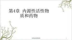 内源性活性物质和药物课件.ppt