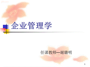 企业管理学培训课件.ppt