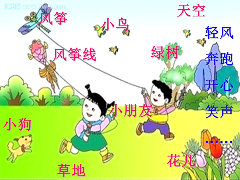 《放风筝》低年级看图写话ppt课件.ppt_第3页