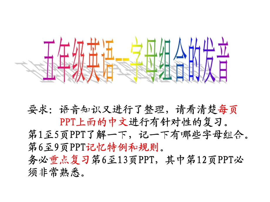 五年级下册英语语音复习ppt课件.ppt_第1页