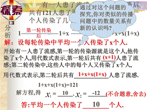 一元二次方程应用题1(传播问题)ppt课件.ppt