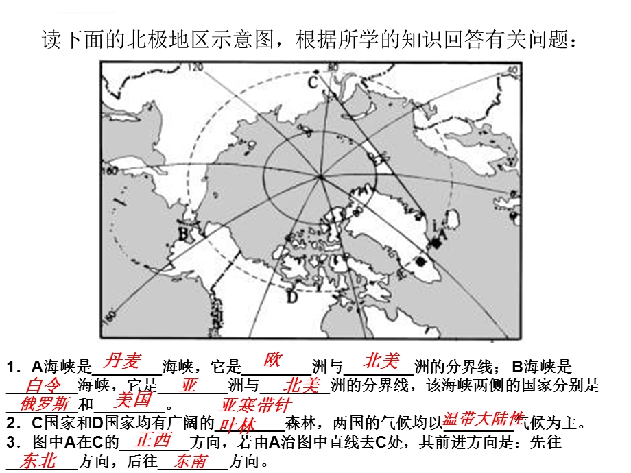 七年级下册地理读图练习题ppt课件.ppt_第2页