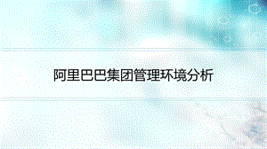 《管理学原理》—阿里巴巴集团管理环境分析(超详细超全面)ppt课件.ppt