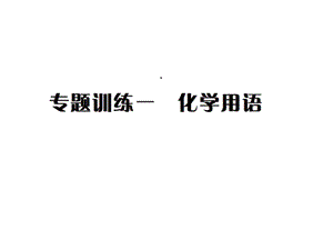 初中化学第四单元专题训练一化学用语练习题及答案课件.ppt