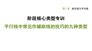 北师大七年级数学下册第二章平行线中常见作辅助线的技巧的九种类型课件.pptx