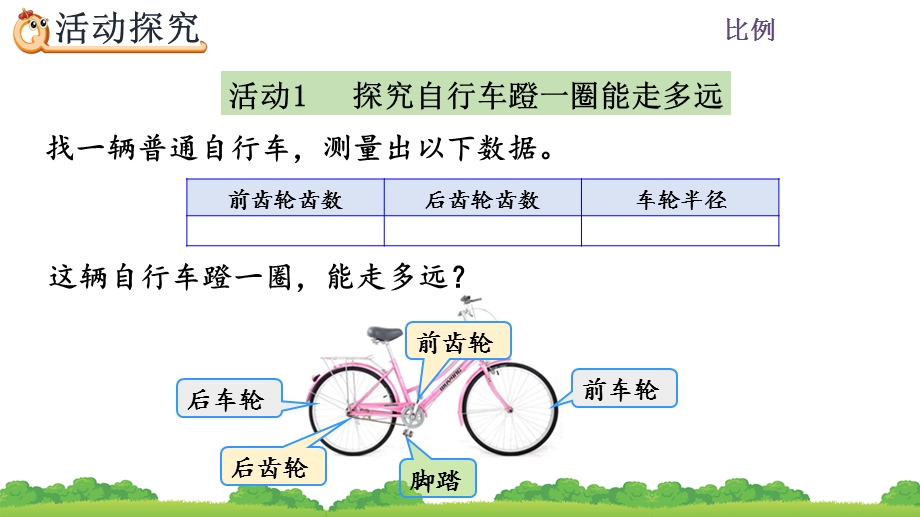 六年级数学下册第4单元第18课时自行车里的数学课件.pptx_第3页