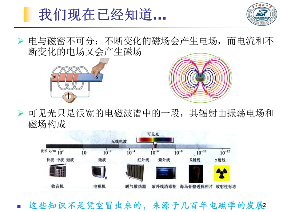 专题1：电磁场、电磁波与无线技术的起源、发展及应用概述ppt课件.pptx_第2页