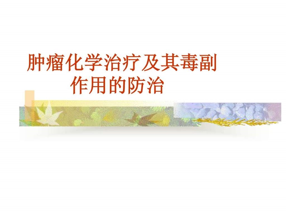 化疗副作用防治课件.ppt_第1页