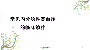 内分泌高血压临床诊治课件.ppt