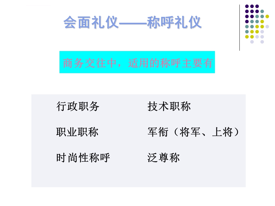 会面礼仪称呼及介绍ppt课件.ppt_第3页