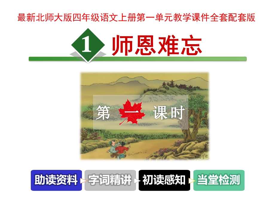 北师大版四年级语文上册第一单元课件.ppt_第1页