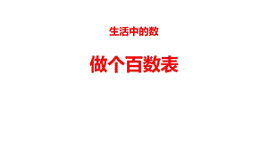 北师大版小学一年级数学下册《做个百数表》生活中的数教学课件.ppt