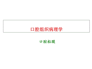 口腔组织病理学课件(口腔黏膜).ppt