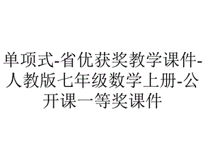 单项式省优获奖教学课件人教版七年级数学上册公开课一等奖课件.ppt