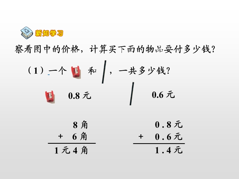 人教版四年级数学下册《简单的小数加减法》PPT课件.ppt_第3页