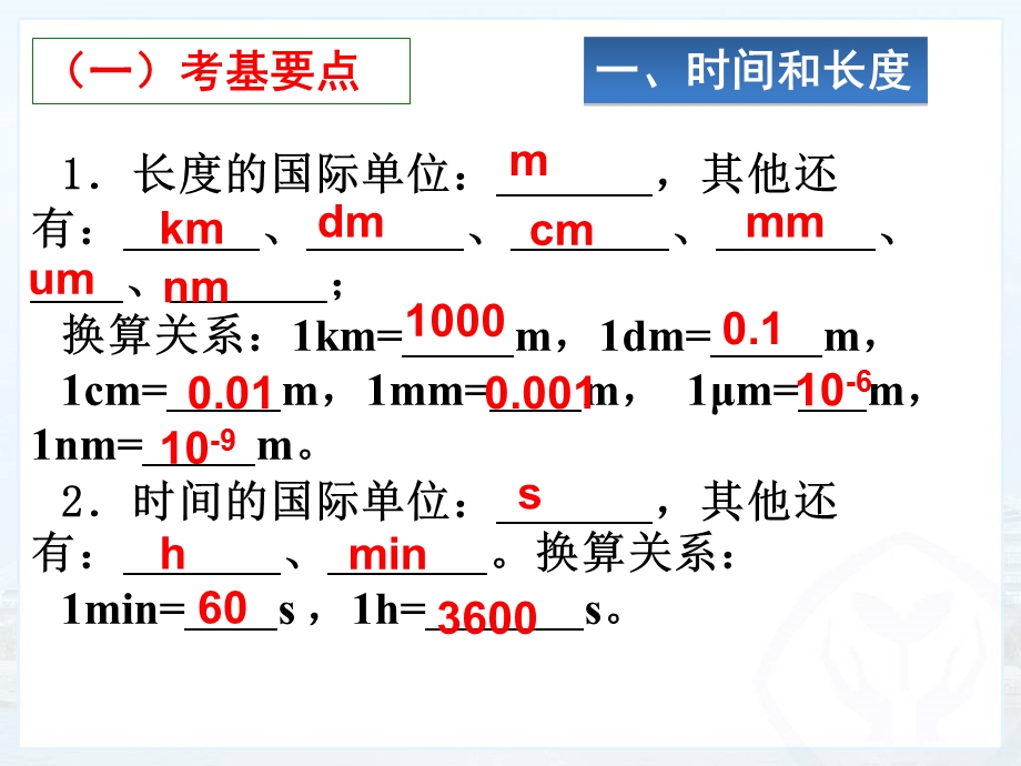 人教版物理八年级上册第一章机械运动复习课ppt课件.ppt_第3页