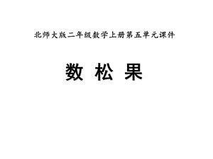 北师大版二年级数学上册《数松果》教学课件.pptx