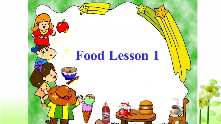 人教版小学一年级英语下册《FoodLesson 1》图文ppt课件.pptx_第1页