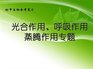 光合作用、呼吸作用、蒸腾作用专题复习ppt人教版课件.ppt