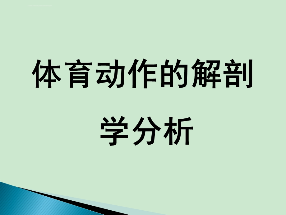 体育动作的解剖学分析ppt课件.ppt_第1页