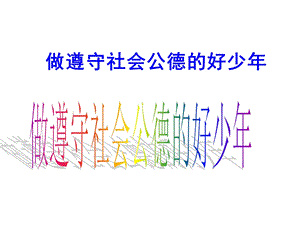 做遵守社会公德的好少年ppt课件.ppt