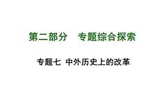 北师大版中考历史总复习第二部分专题综合探索专题七中外历史上的改革课件.ppt