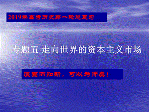 历史必修二专题五走向世界的资本主义市场课件.ppt