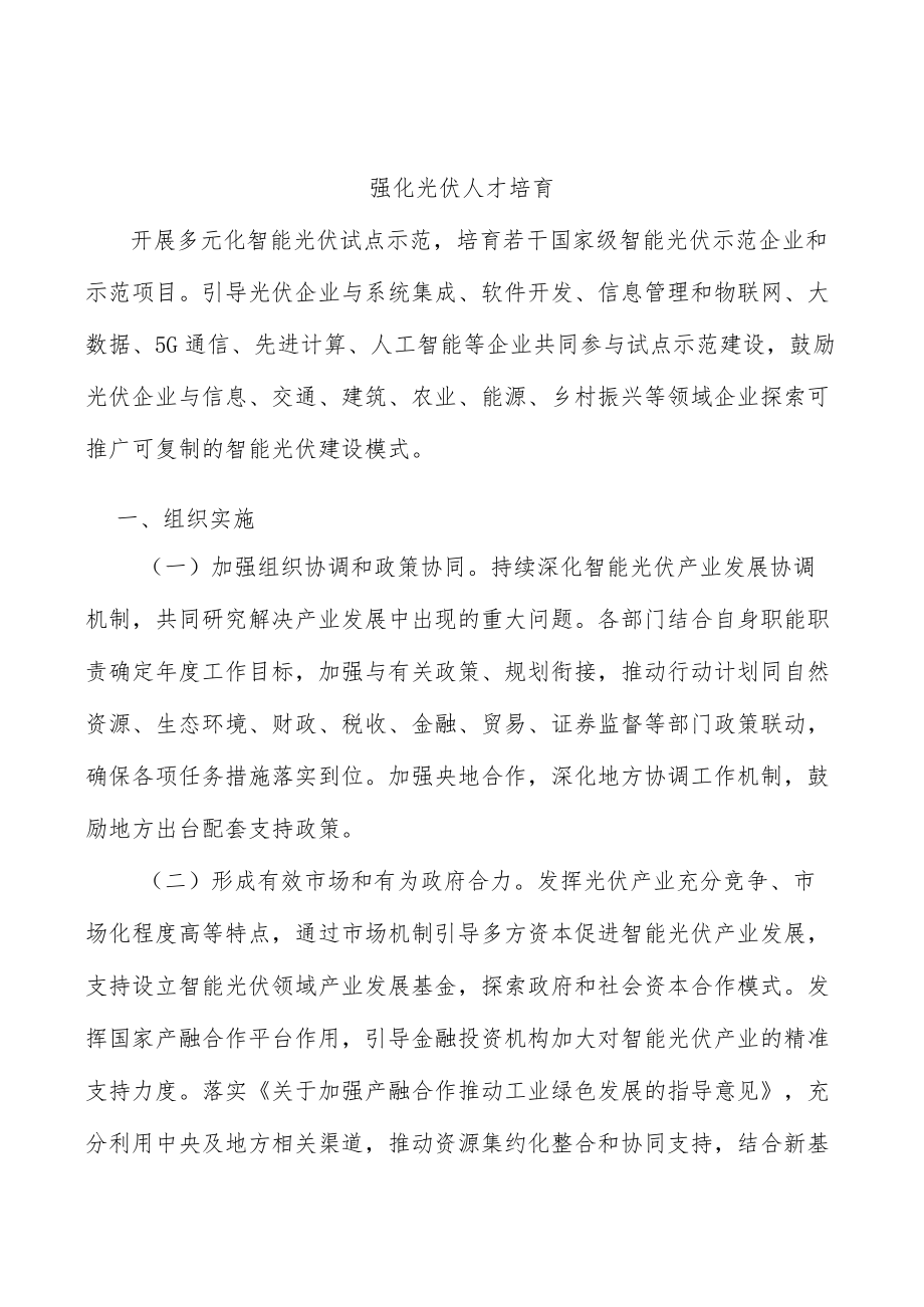 强化光伏人才培育.docx_第1页